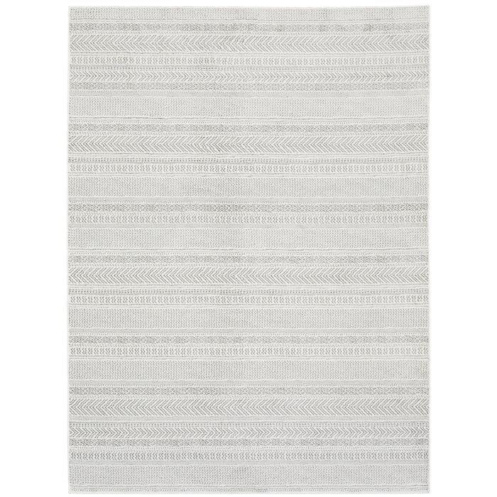 Oriental Weavers Montecito 4929E White/ Grey 7'10"" x 10'10"" Indoor Area Rug M4929E240340ST