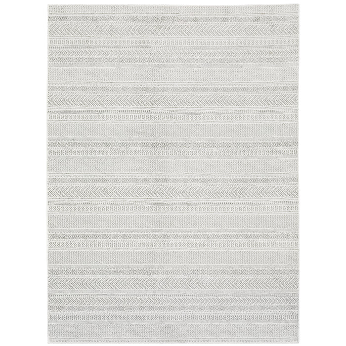 Oriental Weavers Montecito 4929E White/ Grey 6'7"" x 9'6"" Indoor Area Rug M4929E200296ST