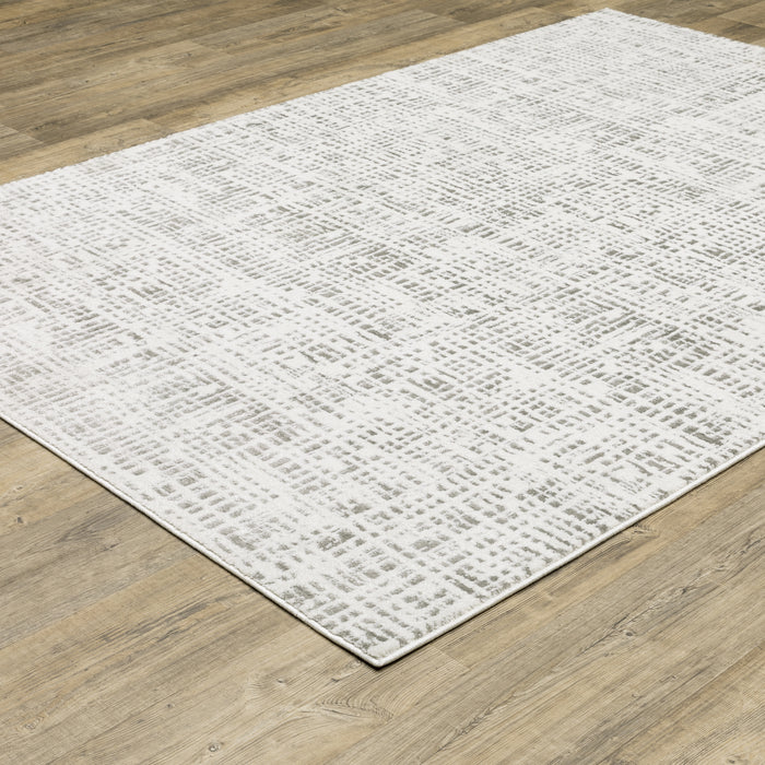 Oriental Weavers Montecito 5150W White/ Grey 6'7"" x 9'6"" Indoor Area Rug M5150W200296ST