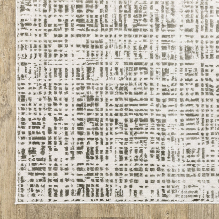 Oriental Weavers Montecito 5150W White/ Grey 7'10"" x 10'10"" Indoor Area Rug M5150W240340ST