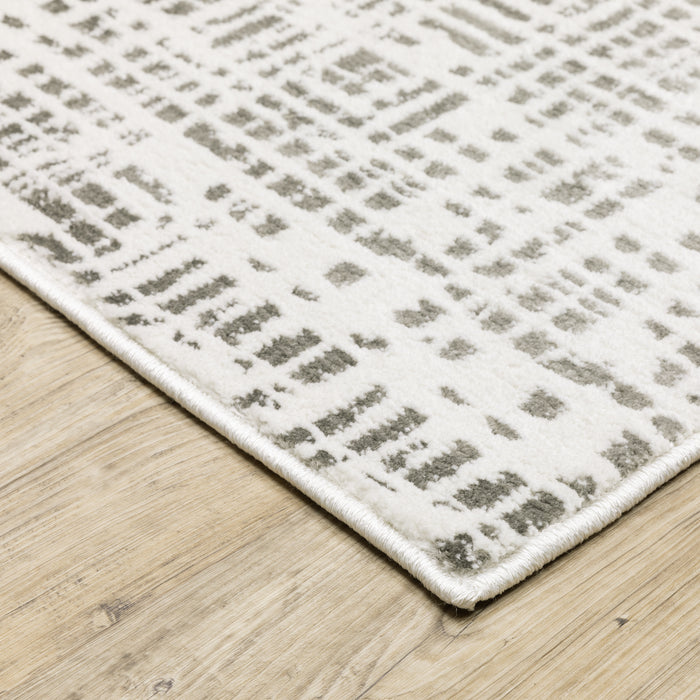 Oriental Weavers Montecito 5150W White/ Grey 9'10"" x 12'10"" Indoor Area Rug M5150W300394ST