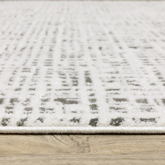 Oriental Weavers Montecito 5150W White/ Grey 7'10"" x 10'10"" Indoor Area Rug M5150W240340ST