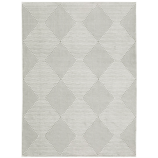 Oriental Weavers Montecito 8111W Grey/ White 7'10"" x 10'10"" Indoor Area Rug M8111W240340ST