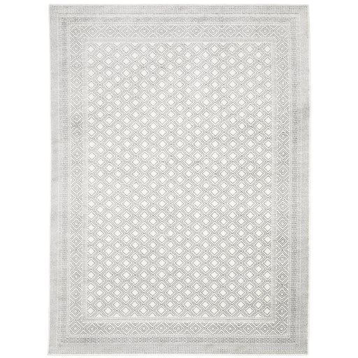 Oriental Weavers Montecito 094W8 White/ Grey 9'10"" x 12'10"" Indoor Area Rug M094W8300394ST