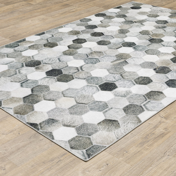 Oriental Weavers Myers Park MYP17 Grey/ Charcoal 8'9"" x 12' Indoor Area Rug MMYP17266366ST