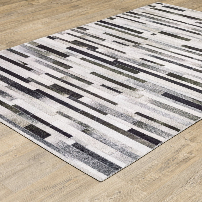 Oriental Weavers Myers Park MYP19 Grey/ Charcoal 8'9"" x 12' Indoor Area Rug MMYP19266366ST