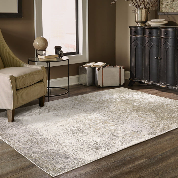 Oriental Weavers Nebulous 1330E Ivory/ Grey 9'10"" x 12'10"" Indoor Area Rug N1330E300394ST