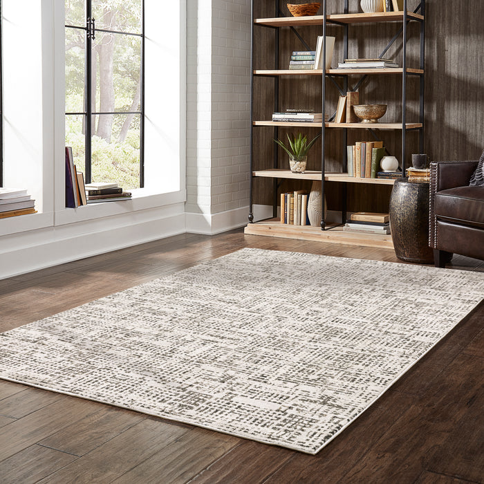 Oriental Weavers Nebulous 2060W Ivory/ Grey 9'10"" x 12'10"" Indoor Area Rug N2060W300394ST