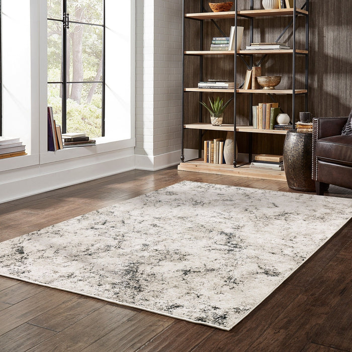 Oriental Weavers Nebulous 561E9 Ivory/ Grey 9'10"" x 12'10"" Indoor Area Rug N561E9300394ST