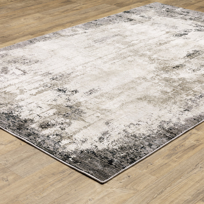 Oriental Weavers Nebulous 7151E Grey/ Ivory 6'7"" x 9'6"" Indoor Area Rug N7151E200296ST