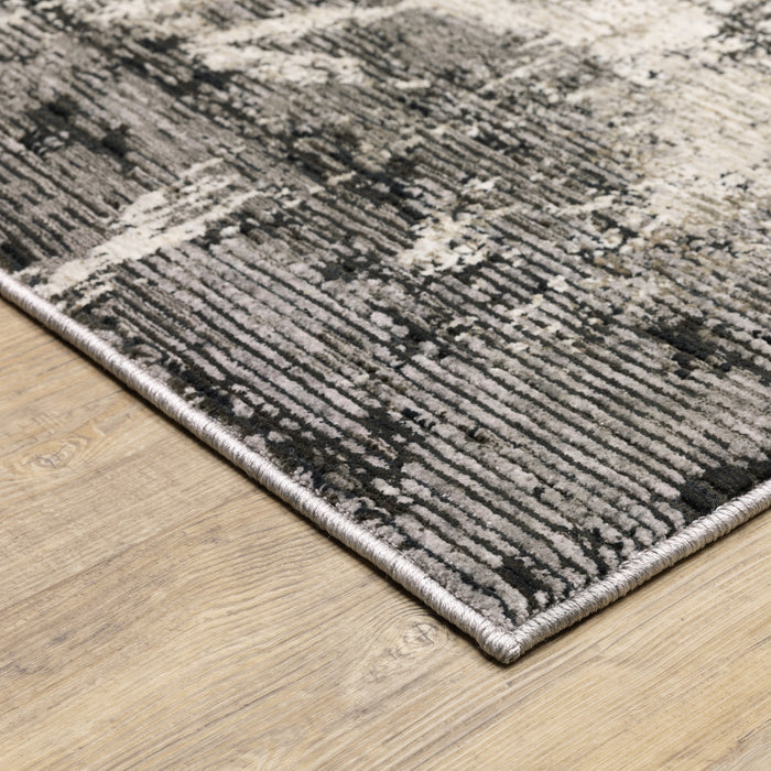 Oriental Weavers Nebulous 7151E Grey/ Ivory 9'10"" x 12'10"" Indoor Area Rug N7151E300394ST