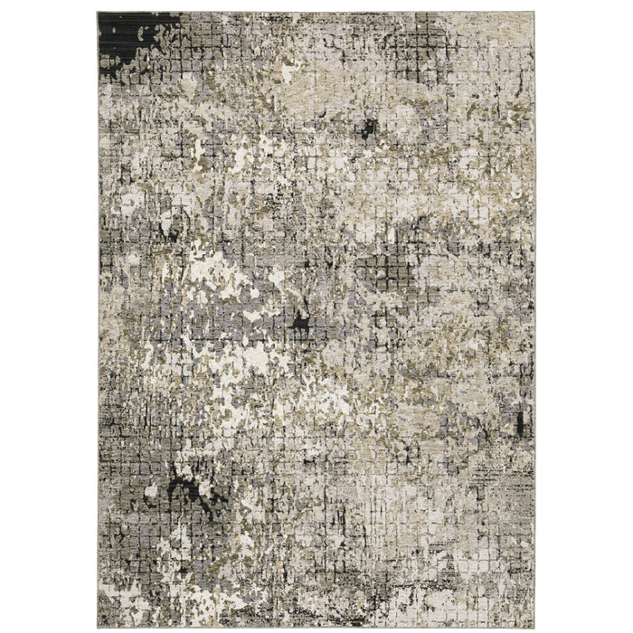 Oriental Weavers Nebulous 091D9 Grey/ Ivory 6'7"" x 9'6"" Indoor Area Rug N091D9200296ST