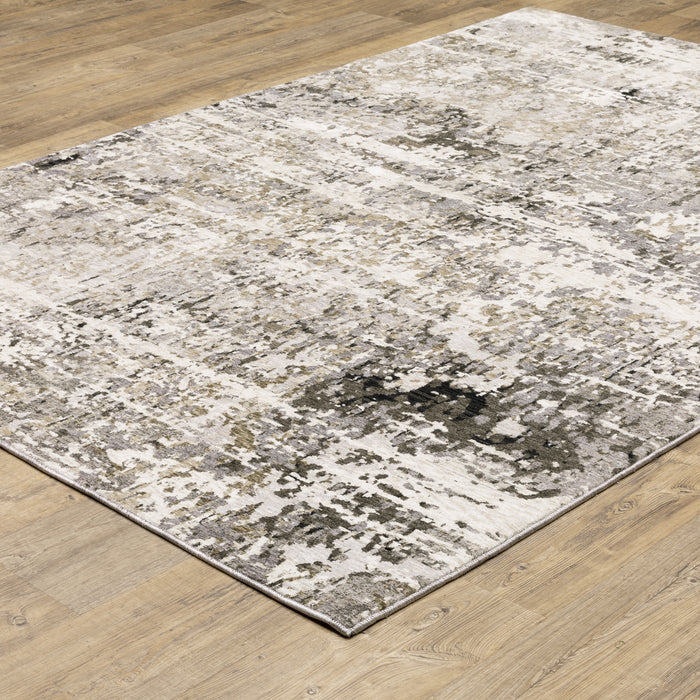 Oriental Weavers Nebulous 091L9 Grey/ Ivory 6'7"" x 9'6"" Indoor Area Rug N091L9200296ST