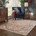 Oriental Weavers Pandora 049S7 Blue/ Orange 7'10"" x 10'10"" Indoor Area Rug P049S7240330ST