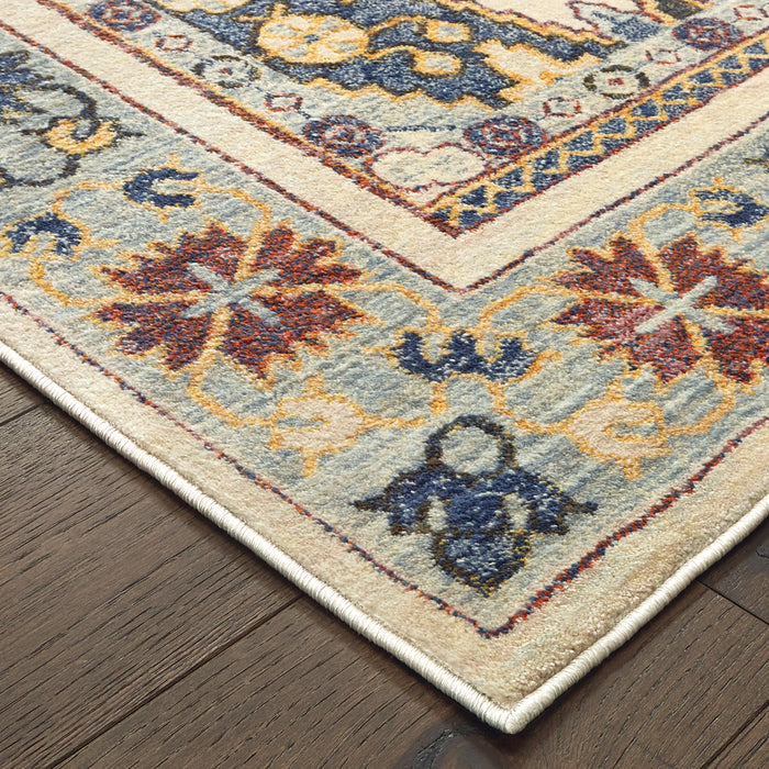 Oriental Weavers Pandora 5991I Ivory/ Blue 7'10"" x 10'10"" Indoor Area Rug P5991I240330ST