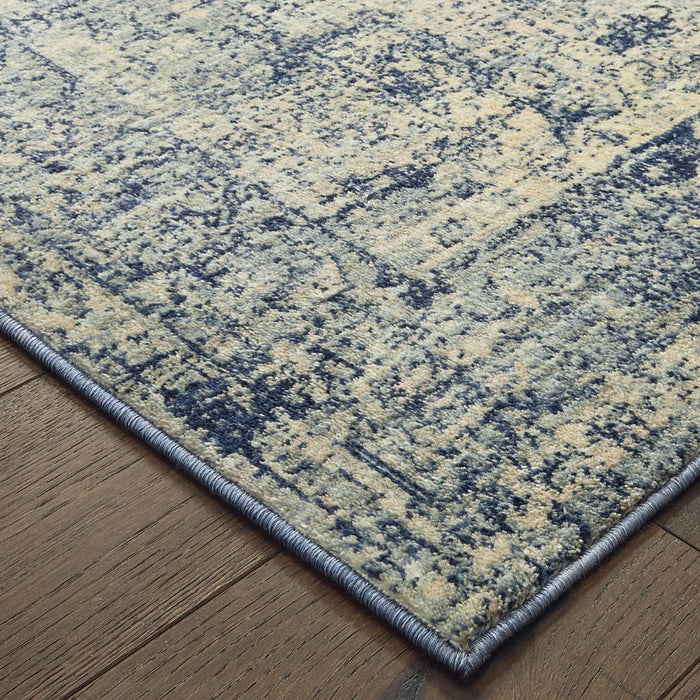 Oriental Weavers Pandora 070E7 Ivory/ Blue 9'10"" x 12'10"" Indoor Area Rug P070E7300390ST