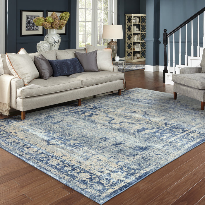 Oriental Weavers Pandora 070E7 Ivory/ Blue 7'10"" x 10'10"" Indoor Area Rug P070E7240330ST
