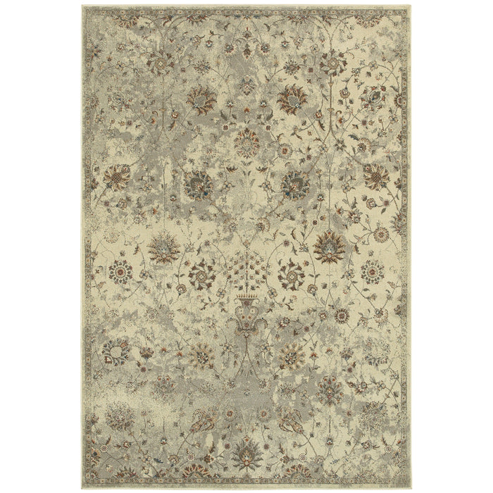 Oriental Weavers Pasha 112W6 Beige/ Grey 7'10"" x 10'10"" Indoor Area Rug P112W6240330ST