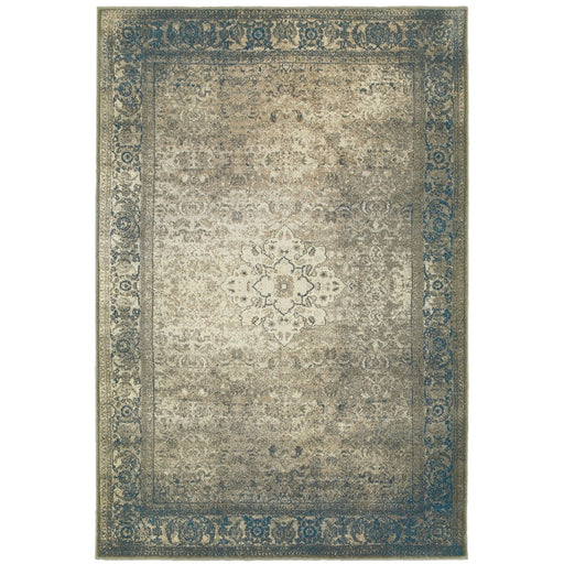 Oriental Weavers Pasha 1330E Blue/ Beige 9'10"" x 12'10"" Indoor Area Rug P1330E300390ST