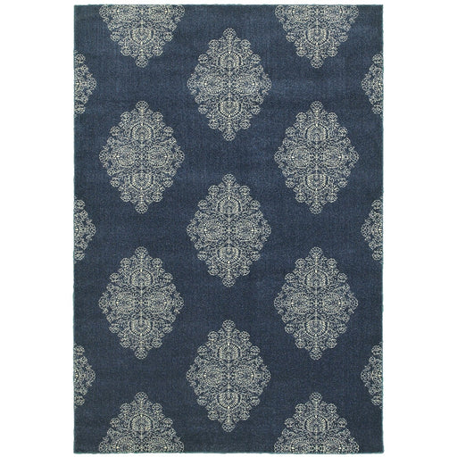 Oriental Weavers Pasha 5992K Blue/ Ivory 7'10"" x 10'10"" Indoor Area Rug P5992K240330ST