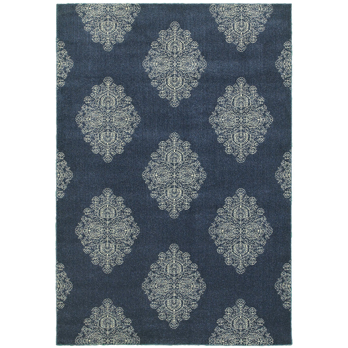 Oriental Weavers Pasha 5992K Blue/ Ivory 9'10"" x 12'10"" Indoor Area Rug P5992K300390ST
