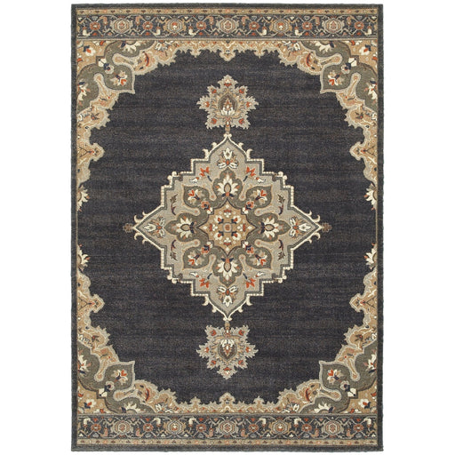 Oriental Weavers Pasha 072E2 Blue/ Grey 9'10"" x 12'10"" Indoor Area Rug P072E2300390ST