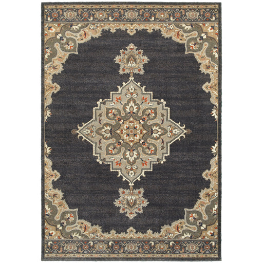Oriental Weavers Pasha 072E2 Blue/ Grey 7'10"" x 10'10"" Indoor Area Rug P072E2240330ST