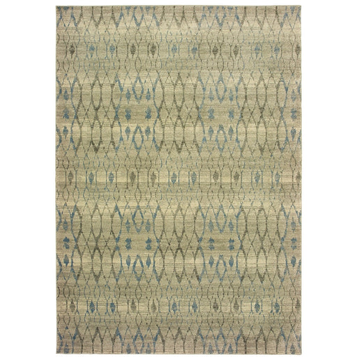 Oriental Weavers Raleigh 1807H Ivory/ Blue 7'10"" x 10'10"" Indoor Area Rug R1807H240330ST