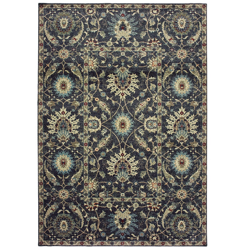 Oriental Weavers Raleigh 022K5 Navy/ Ivory 9'10"" x 12'10"" Indoor Area Rug R022K5300390ST