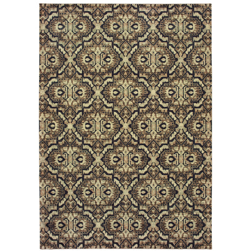 Oriental Weavers Raleigh 4927K Brown/ Navy 9'10"" x 12'10"" Indoor Area Rug R4927K300390ST