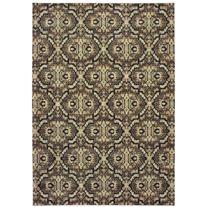 Oriental Weavers Raleigh 4927K Brown/ Navy 6'7"" x 9'6"" Indoor Area Rug R4927K200290ST