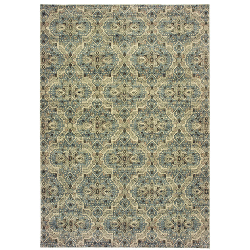 Oriental Weavers Raleigh 4927L Ivory/ Blue 7'10"" x 10'10"" Indoor Area Rug R4927L240330ST
