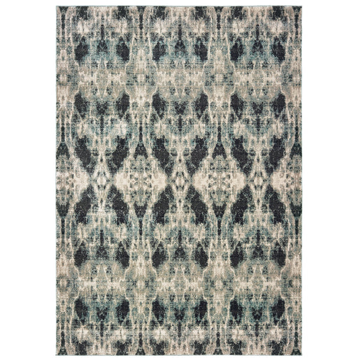 Oriental Weavers Raleigh 5507B Grey/ Blue 6'7"" x 9'6"" Indoor Area Rug R5507B200290ST