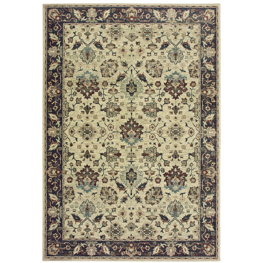 Oriental Weavers Raleigh 8026E Ivory/ Navy 6'7"" x 9'6"" Indoor Area Rug R8026E200290ST