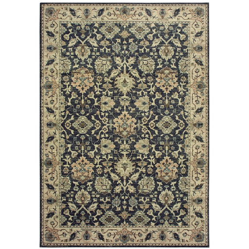 Oriental Weavers Raleigh 8026P Navy/ Ivory 9'10"" x 12'10"" Indoor Area Rug R8026P300390ST