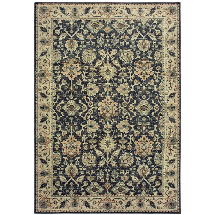 Oriental Weavers Raleigh 8026P Navy/ Ivory 6'7"" x 9'6"" Indoor Area Rug R8026P200290ST