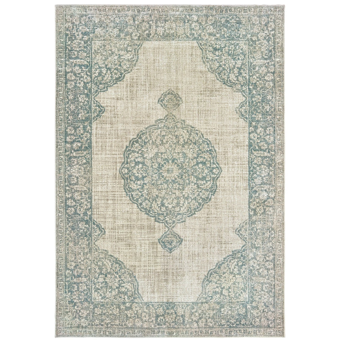 Oriental Weavers Raleigh 099J5 Ivory/ Blue 9'10"" x 12'10"" Indoor Area Rug R099J5300390ST