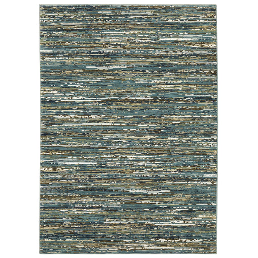 Oriental Weavers Reed RE01G Blue/Multi-colored 6'7"" x 9'6"" Indoor Area Rug RRE01G200296ST