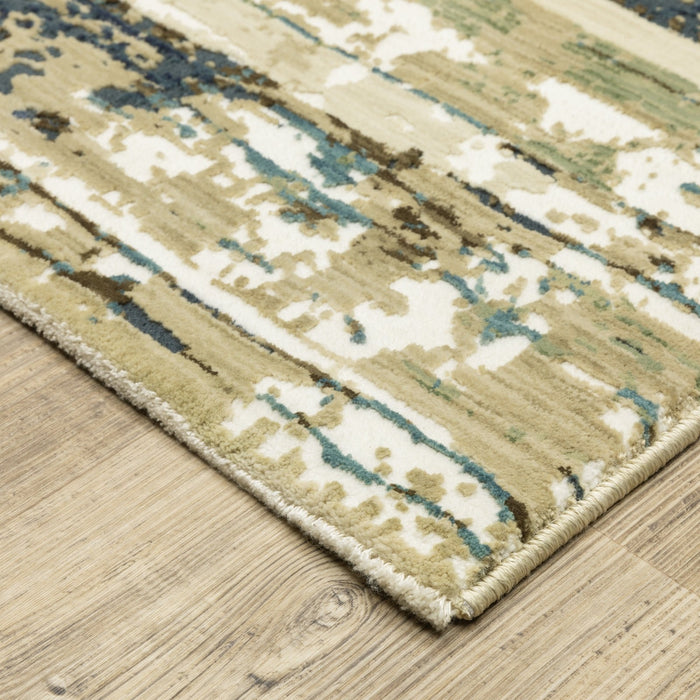 Oriental Weavers Reed RE02A Beige/ Blue 7'10"" x 10'10"" Indoor Area Rug RRE02A240340ST