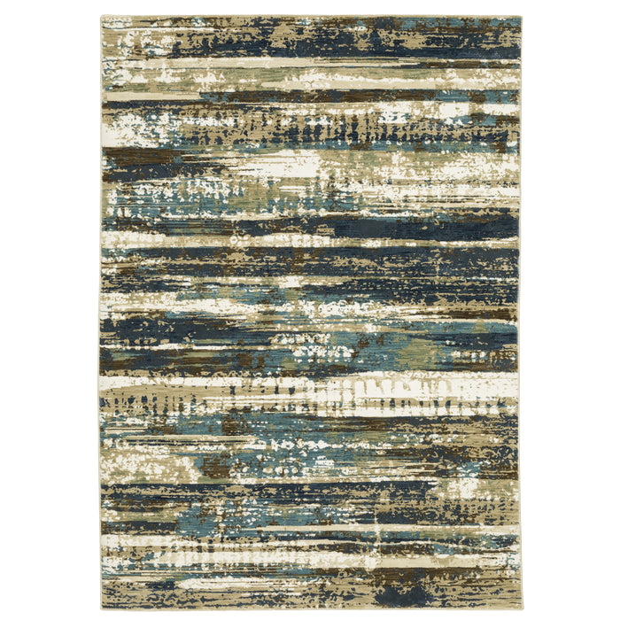 Oriental Weavers Reed RE02A Beige/ Blue 9'10"" x 12'10"" Indoor Area Rug RRE02A300394ST