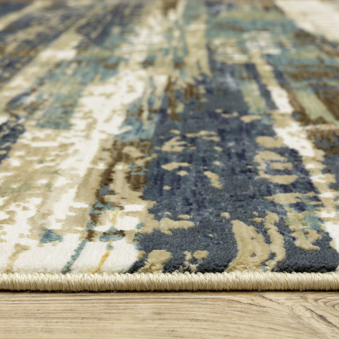 Oriental Weavers Reed RE02A Beige/ Blue 7'10"" x 10'10"" Indoor Area Rug RRE02A240340ST