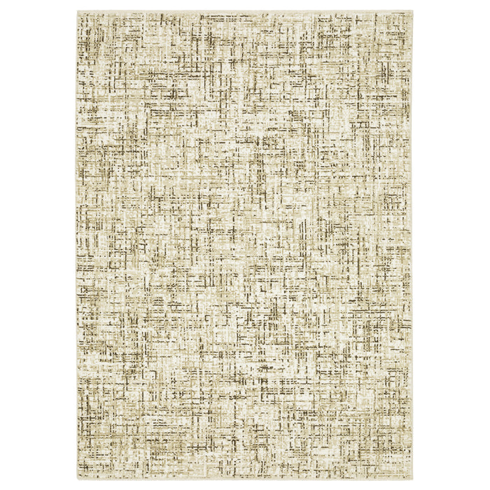 Oriental Weavers Reed RE03A Ivory/ Brown 6'7"" x 9'6"" Indoor Area Rug RRE03A200296ST