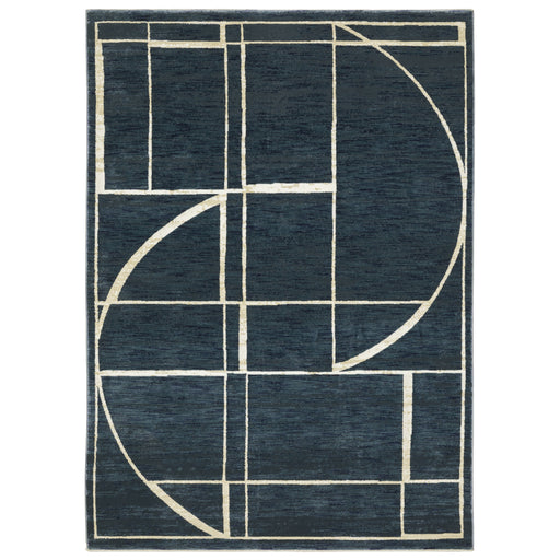 Oriental Weavers Reed RE04B Blue/ Ivory 6'7"" x 9'6"" Indoor Area Rug RRE04B200296ST