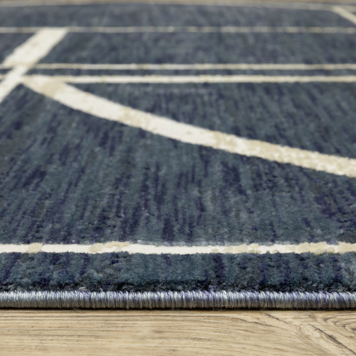 Oriental Weavers Reed RE04B Blue/ Ivory 9'10"" x 12'10"" Indoor Area Rug RRE04B300394ST