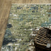 Oriental Weavers Reed RE06A Blue/ Green 6'7"" x 9'6"" Indoor Area Rug RRE06A200296ST
