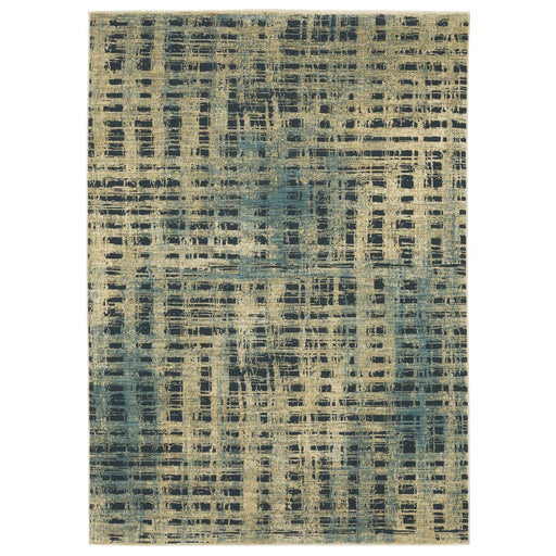 Oriental Weavers Reed RE07B Beige/ Blue 6'7"" x 9'6"" Indoor Area Rug RRE07B200296ST