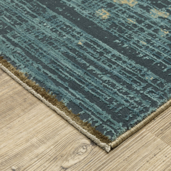 Oriental Weavers Reed RE08A Blue/ Brown 9'10"" x 12'10"" Indoor Area Rug RRE08A300394ST
