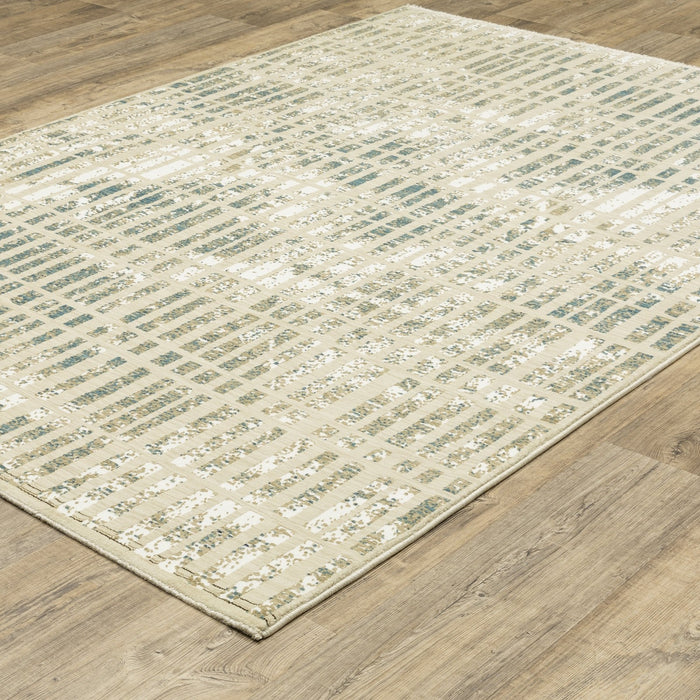 Oriental Weavers Reed RE12W Ivory/ Blue 9'10"" x 12'10"" Indoor Area Rug RRE12W300394ST