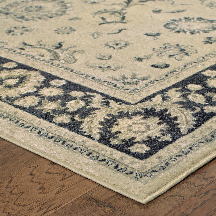 Oriental Weavers Richmond 117W3 Ivory/ Navy 9'10"" x 12'10"" Indoor Area Rug R117W3300390ST