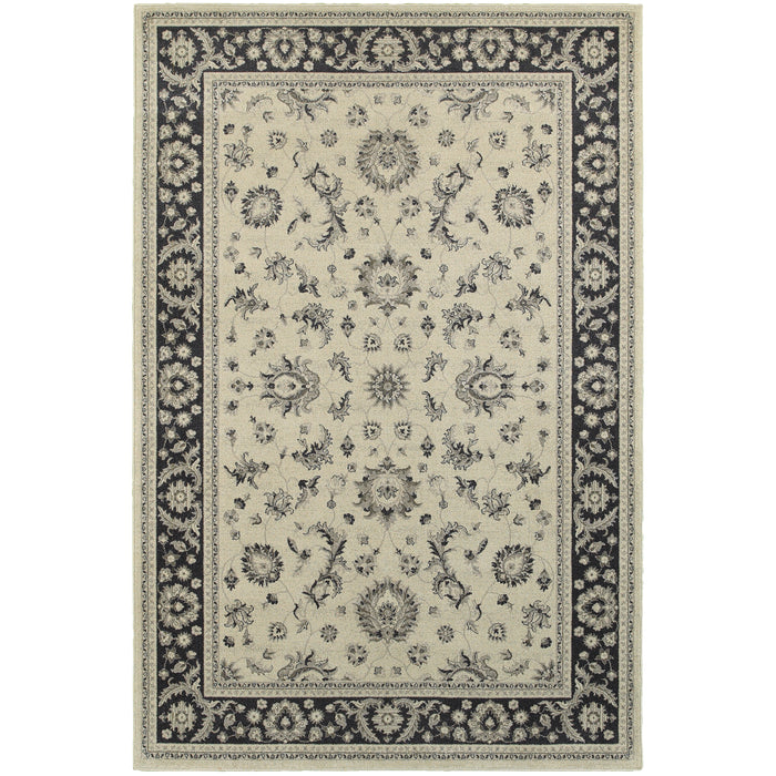 Oriental Weavers Richmond 117W3 Ivory/ Navy 6'7"" x 9'6"" Indoor Area Rug R117W3200290ST